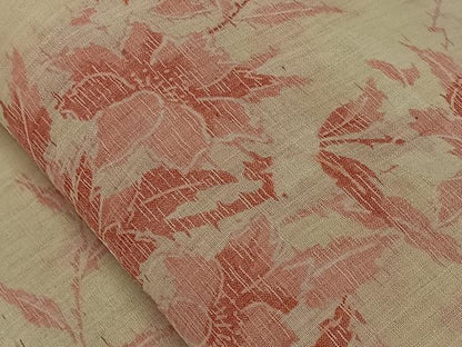 平和屋着物＊夏物　本場小千谷ちぢみ　反物　草花文　証紙付き　着尺　麻　逸品　未使用　CAAX3295qv