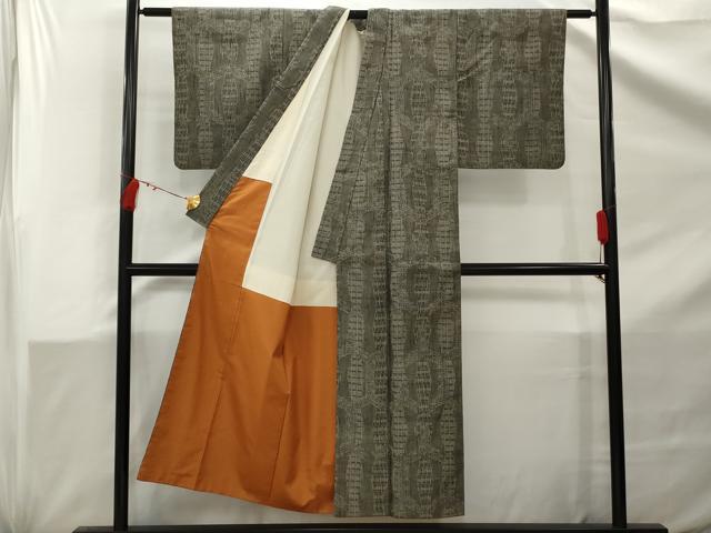 平和屋着物■上質な紬　立涌文　正絹　逸品　AAAZ9749gw