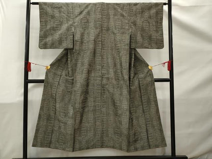 平和屋着物■上質な紬　立涌文　正絹　逸品　AAAZ9749gw