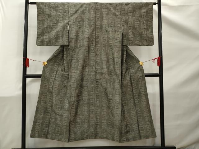 平和屋着物■上質な紬　立涌文　正絹　逸品　AAAZ9749gw