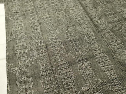 平和屋着物■上質な紬　立涌文　正絹　逸品　AAAZ9749gw