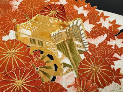 平和屋着物■豪華黒留袖　駒刺繍　御所車亀甲花文　正絹　逸品　CAAW7068fb