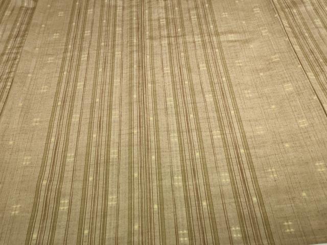 平和屋着物▽上質な紬 単衣 絣文様 正絹 逸品 DAAW9976sf