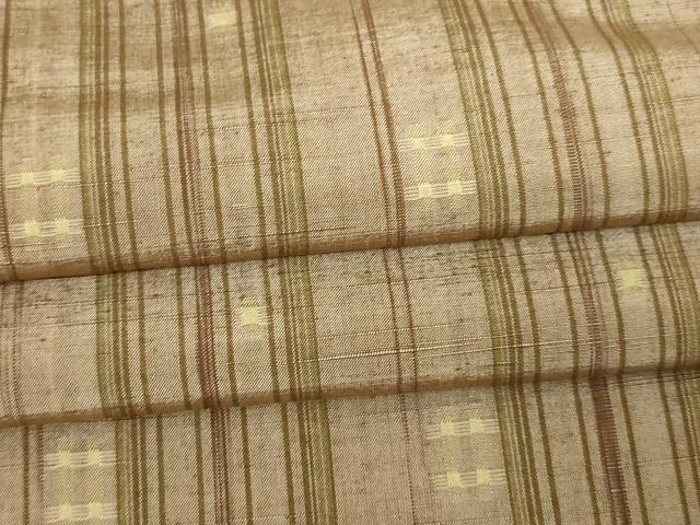 平和屋着物▽上質な紬 単衣 絣文様 正絹 逸品 DAAW9976sf