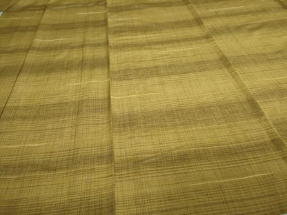 平和屋着物▽上質な紬 単衣 横段文 正絹 逸品 DAAV9988sf