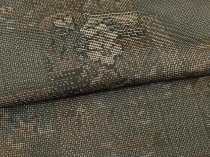 平和屋着物▽本場大島紬 単衣 9マルキ 風景草花文 正絹 逸品 DAAV9990sf