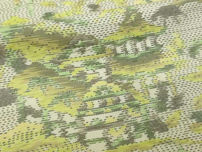 平和屋着物▽本場大島紬　白大島　単衣　総絣　風景文　正絹　逸品　DAAV9998sf