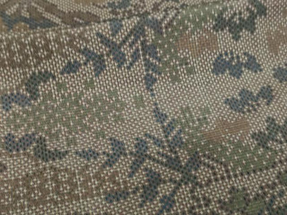 平和屋着物▽本場大島紬　単衣　9マルキ　草葉文　正絹　逸品　DAAW9163sf