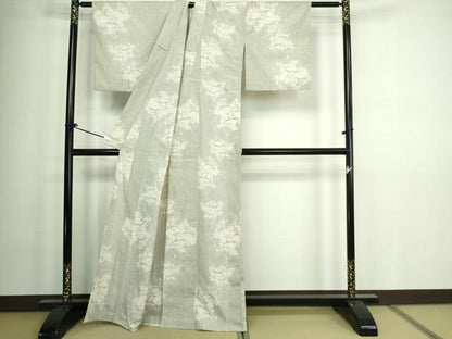 平和屋着物▽本塩沢 単衣 抽象文様 正絹 逸品 DAAW9171sf