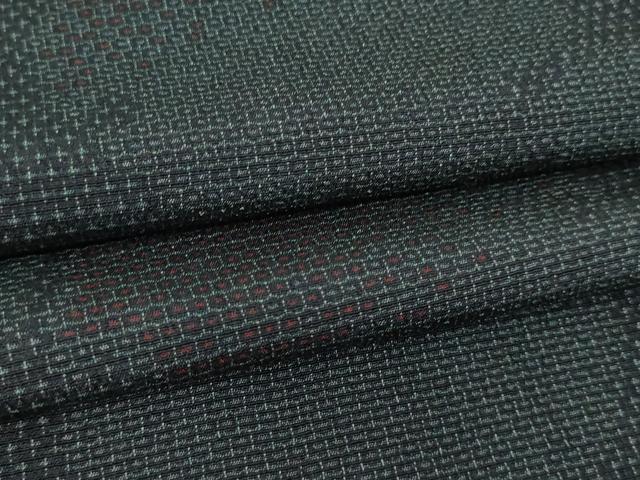 平和屋着物▽本塩沢 単衣 雪輪重ね文 正絹 逸品 DAAW9169sf