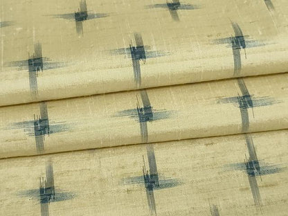 平和屋着物▽上質な紬 単衣 絣文様 正絹 逸品 DAAV9996sf