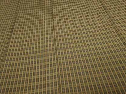 平和屋着物▽上質な紬 単衣 格子 正絹 逸品 DAAW9167sf