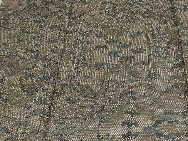 平和屋着物▽本場大島紬　単衣　9マルキ　草葉文　正絹　逸品　DAAW9163sf