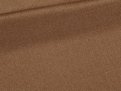 平和屋着物▽上質な色無地 単衣 お召縮緬 焦茶色 正絹 逸品 DAAW9162sf