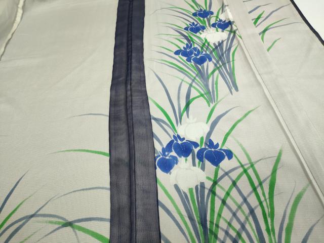 平和屋着物▽訪問着 無双 紗袷 紗×絽 草花文 正絹 逸品 DAAW9172sf