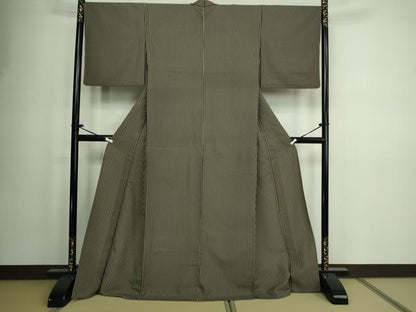 平和屋着物▽小紋 単衣 間道 洗える着物 DAAW9181sf
