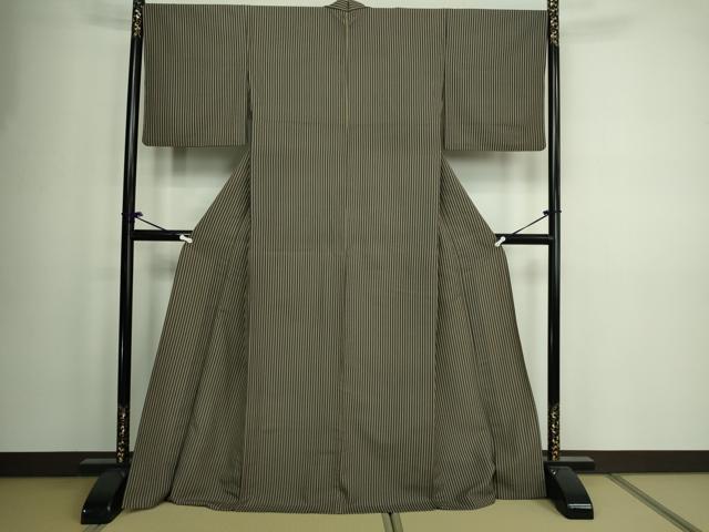 平和屋着物▽小紋 単衣 間道 洗える着物 DAAW9181sf