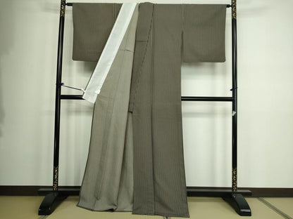 平和屋着物▽小紋 単衣 間道 洗える着物 DAAW9181sf
