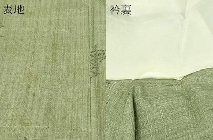 平和屋着物▽上質な紬 単衣 舞蝶文 正絹 逸品 DAAV9957sf