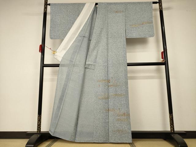 平和屋着物＊夏物 訪問着 絽 刺繍 草花文 金彩 正絹 逸品 未使用 AABA2810jd
