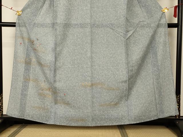 平和屋着物＊夏物 訪問着 絽 刺繍 草花文 金彩 正絹 逸品 未使用 AABA2810jd