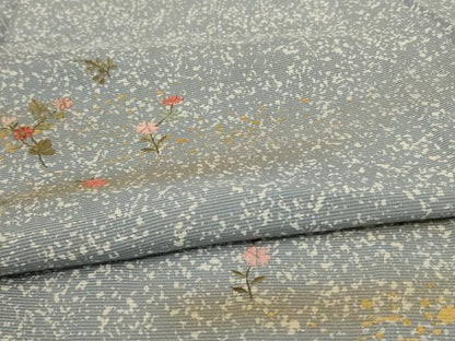 平和屋着物＊夏物 訪問着 絽 刺繍 草花文 金彩 正絹 逸品 未使用 AABA2810jd