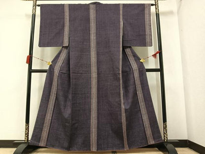 平和屋着物●上質な紬 間道 やまと誂製 正絹 逸品 未使用 AABA3783ph