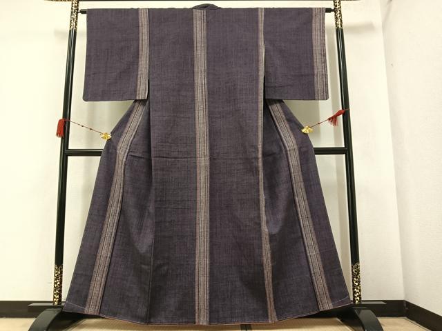 平和屋着物●上質な紬 間道 やまと誂製 正絹 逸品 未使用 AABA3783ph