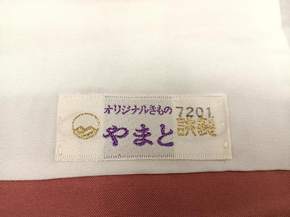 平和屋着物●上質な紬 間道 やまと誂製 正絹 逸品 未使用 AABA3783ph