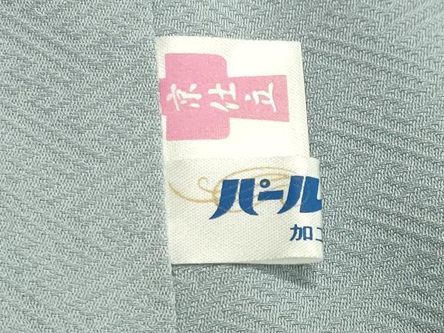 平和屋着物●上質な色無地 吉祥地紋 青磁鼠色 正絹 逸品 未使用 CAAX5721gh