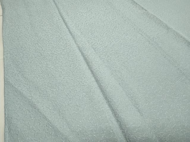 平和屋着物●上質な色無地 吉祥地紋 青磁鼠色 正絹 逸品 未使用 CAAX5721gh