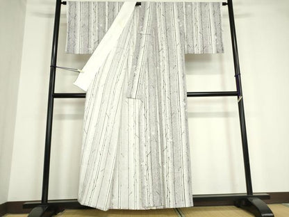 平和屋着物▽小紋 単衣 枝花文 洗える着物 DAAV5716az