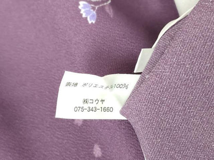 平和屋着物▽小紋 単衣 舞花文 洗える着物 未使用 DAAV5727az