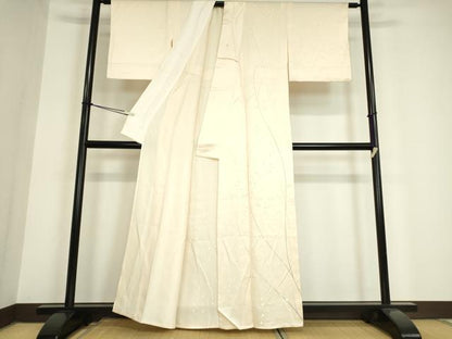 平和屋着物▽訪問着 単衣 刺繍 枝蕾 正絹 逸品 DAAV5767az