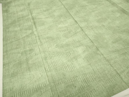 平和屋着物▽上質な紬 単衣 絣流水文 反端付き 正絹 逸品 DAAV5751az