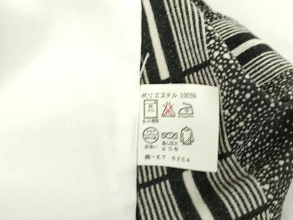 平和屋着物▽小紋 単衣 格子間道 黒地 洗える着物 DAAV5738az
