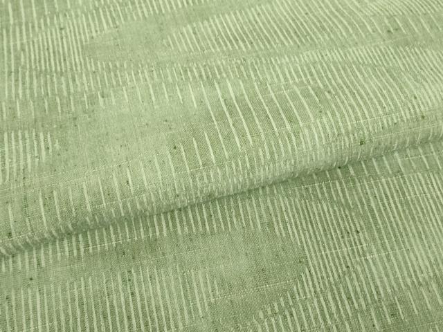 平和屋着物▽上質な紬 単衣 絣流水文 反端付き 正絹 逸品 DAAV5751az