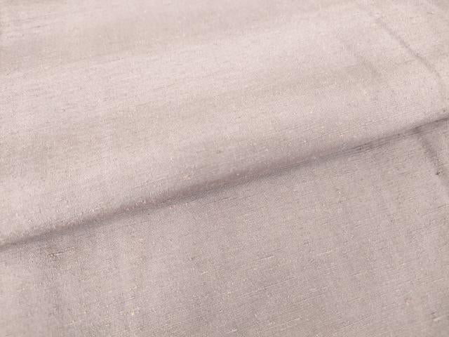 平和屋着物▽手織結城紬　単衣　梅鼠色　証紙付き　正絹　逸品　未使用　DAAV5775az