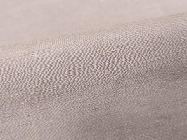 平和屋着物▽手織結城紬　単衣　梅鼠色　証紙付き　正絹　逸品　未使用　DAAV5775az