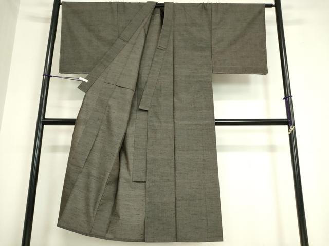平和屋着物▽男性 紬 単衣 霞文 正絹 逸品 未使用 DAAV5787az