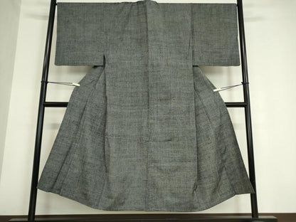 平和屋着物▽男性 紬 単衣 縞 正絹 逸品 DAAV5783az
