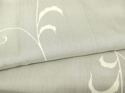 平和屋着物▽上質な紬　単衣　蔦の葉文　正絹　逸品　DAAV5677az