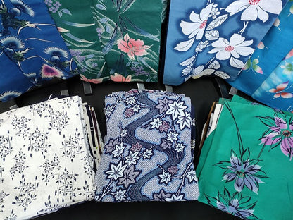 平和屋本店■浴衣 まとめて 45点 蝶 花柄 竜田川文様 綿絽 など 着用可能多数 未使用品あり ppp2521