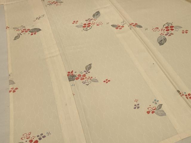 平和屋着物＊夏物 小紋 絽 草花文 正絹 逸品 AABA2855jd