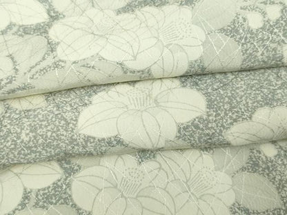 平和屋着物▽上質な小紋 単衣 枝花文 正絹 逸品 DAAW9170sf