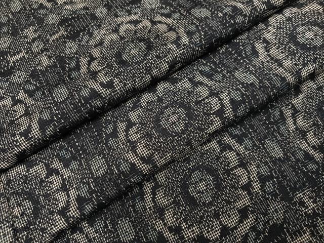 平和屋着物●上質な紬 花づくし 正絹 逸品 AABA4309ph