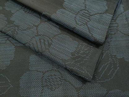 平和屋着物●本場大島紬 草花文 正絹 逸品 DAAV3365du
