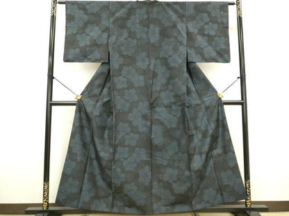 平和屋着物●本場大島紬 草花文 正絹 逸品 DAAV3365du