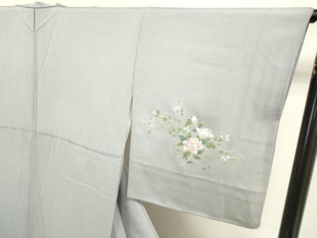 平和屋着物●訪問着　流水枝花文　暈し染め　正絹　逸品　DAAV3397du