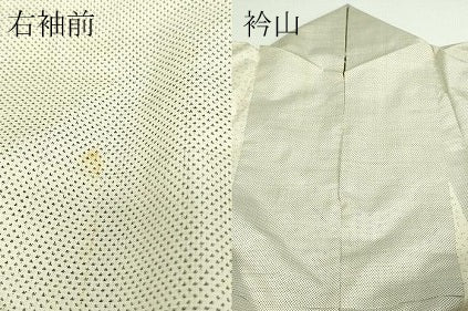 平和屋着物▽本場大島紬 白大島 単衣 9マルキ 舞花文 正絹 逸品 DAAW9194sf
